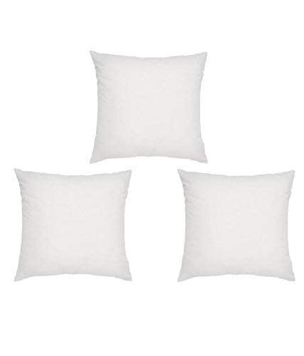 THE HOME STYLE Cotton Vaccum White Cushion Fillers (Set of 3)