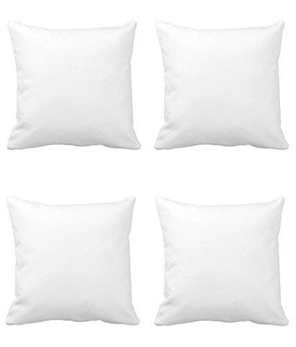 THE HOME STYLE Cotton Vaccum White Cushion Fillers (Set of 4)