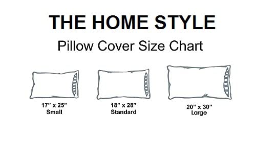 THE HOME STYLE Super Soft Glace Cotton Standard Size Printed Pillow Covers ll Pillow Cases ll Set of 2 Piece- 18" x 28" Inches (Ash Grey)