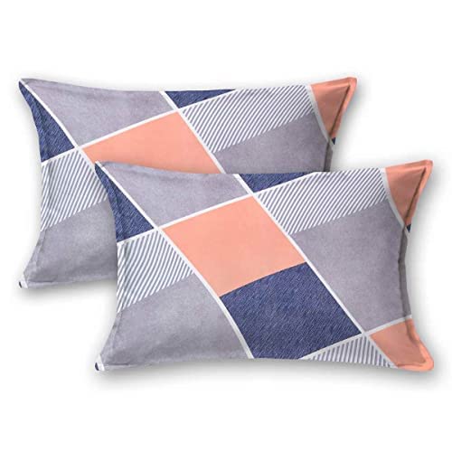THE HOME STYLE Super Soft Glace Cotton Standard Size Printed Pillow Covers ll Pillow Cases ll Set of 4 Piece- 18" x 28" Inches (Ash Grey)