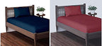 THE HOME STYLE Cotton Feel Glace Cotton Plain Satin Stripes Combo Pack of 2 Plain Single Bed Bedsheet with 2 Pillow Cover
