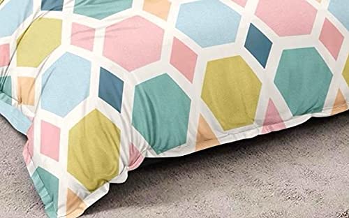 THE HOME STYLE Cotton Feel Glace Cotton Elastic Fitted Printed King Size Double Bed Bedsheet with 2 Pillow Cover