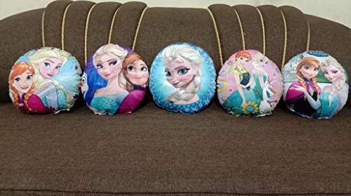 THE HOME STYLE Velvet Fibre Filling Rounded Shape Frozen Digital Printed Cushions (12 X 12 Inch Each Cushion) -Pack of 5, Multicolour