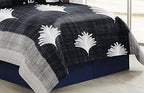 THE HOME STYLE Super Soft Glace Cotton King Size AC Comforter ll Blanket ll Duvet for Double Bed with 1 Flat Bedsheet and 2 Pillow Cover (Design 23) (Charcoal Grey)