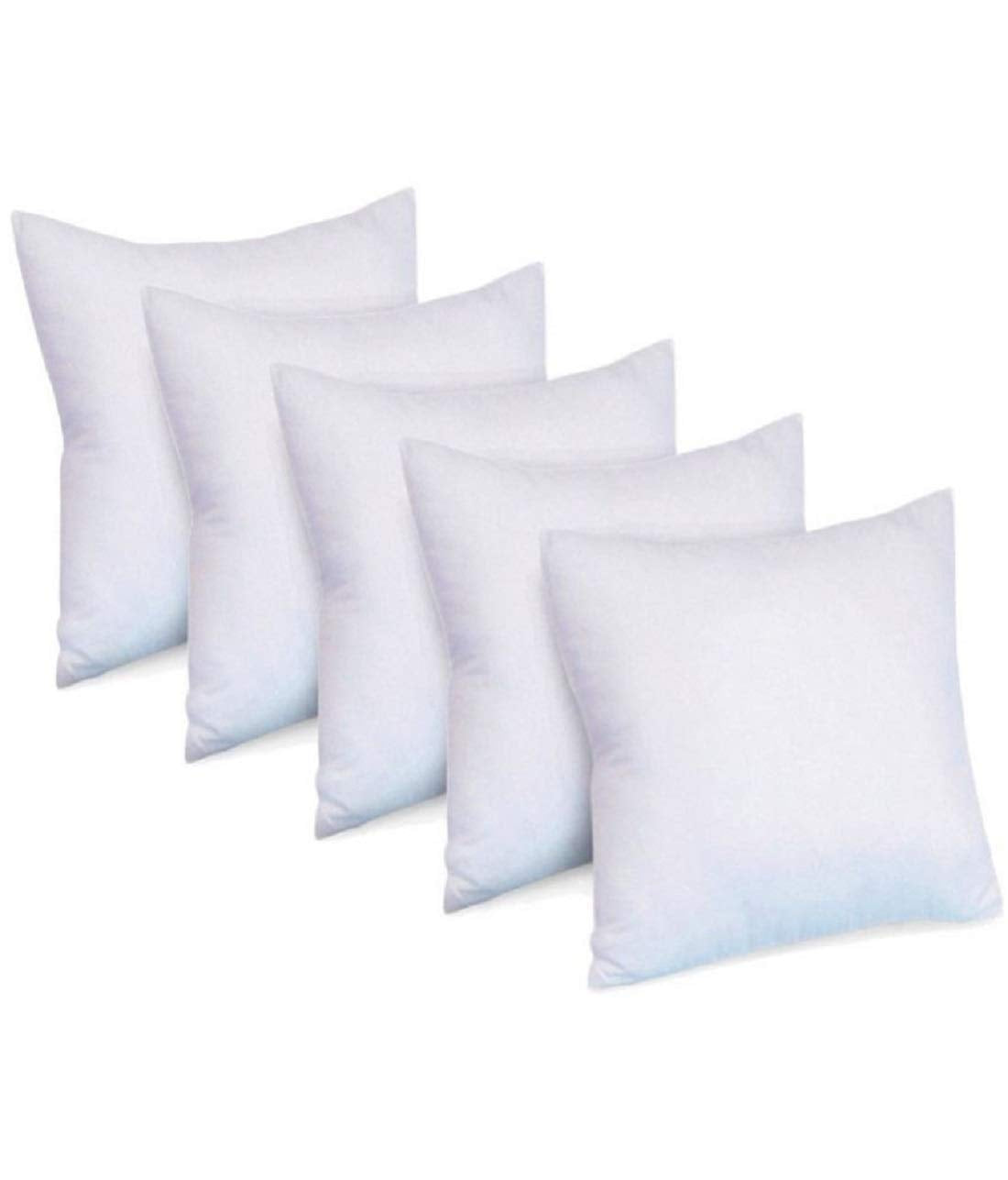THE HOME STYLE Cotton Vaccum White Cushion Fillers (Set of 5)