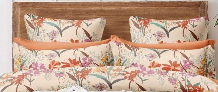 THE HOME STYLE Super Soft Glace Cotton Standard King Size Printed Pillow Covers ll Pillow Cases ll Set of 2 Piece- 18" x 28" Inches