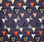 THE HOME STYLE Super Soft Cotton Feel Glace Cotton Printed Full Length Pack of 2 Printed Single Bed Bedsheets (Combo Pack of 2 Single Bedsheet with 2 Pillow Cover) (Vibrant Checks & Graphite Triangle)