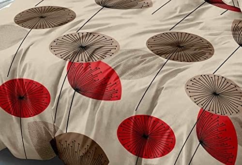 THE HOME STYLE Super Soft Glace Cotton King Size Double Bed AC Comforter ll Blanket ll Duvet for All Weather/Season (Design 22) (Natural Brown) (Only Comforter)