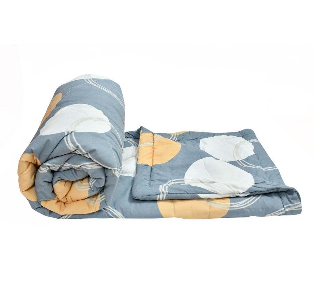 THE HOME STYLE 350TC Super Soft Glace Cotton AC Comforter King Size Double Bed for All Weather/Seasons (Slate Grey, Only Comforter), faderesistant