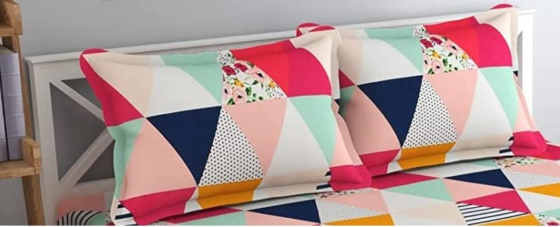 THE HOME STYLE Super Soft Glace Cotton Standard King Size Printed Pillow Covers ll Pillow Cases ll Set of 2 Piece- 18" x 28" Inches