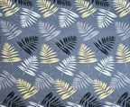 THE HOME STYLE Cotton Feel Glace Cotton Elastic Fitted Printed King Size Double Bed Bedsheet with 2 Pillow Cover (78"x72"x8",Fits Upto 8 Inches Mattress) (Midnight Leaf)