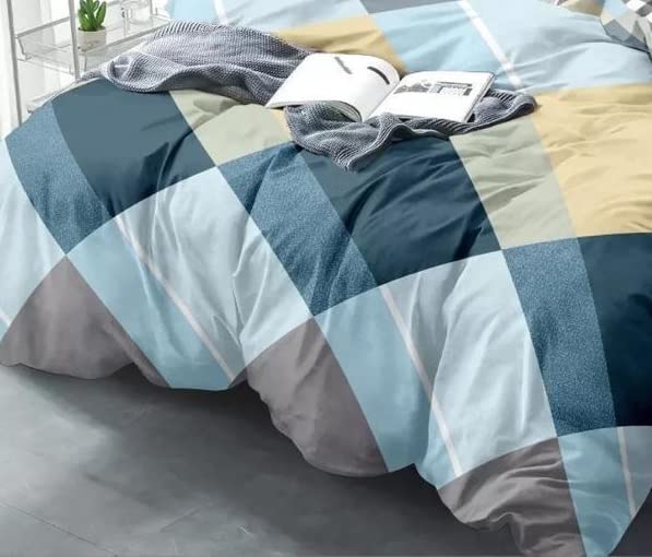 THE HOME STYLE Super Soft Glace Cotton King Size Double Bed AC Comforter ll Blanket ll Duvet for All Seasons/Weathers (Pack of 1) (Light Iceberg Blue)
