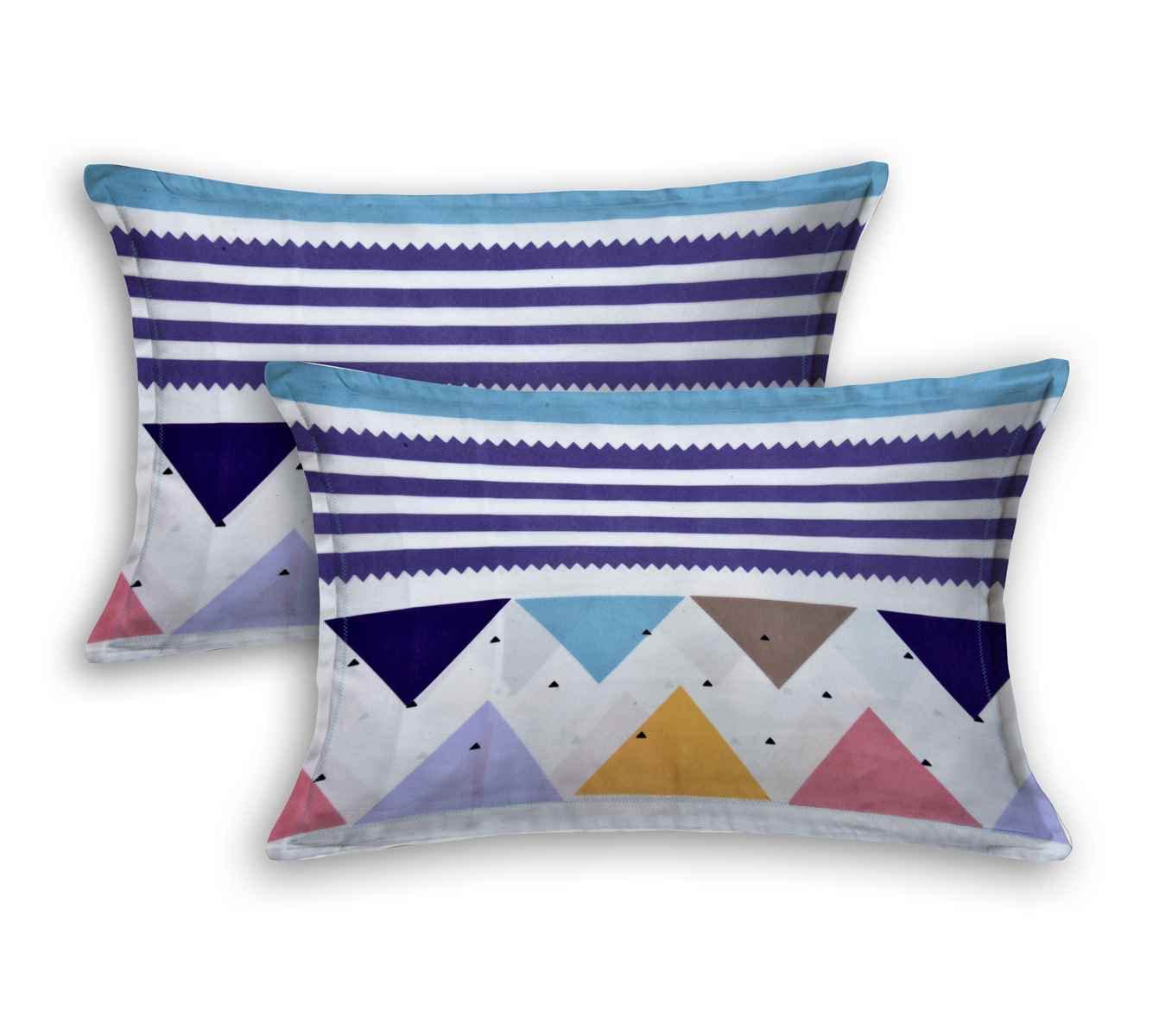 THE HOME STYLE Super Soft Glace Cotton Standard King Size Printed Pillow Covers ll Pillow Cases ll Set of 2 Piece- 18" x 28" Inches