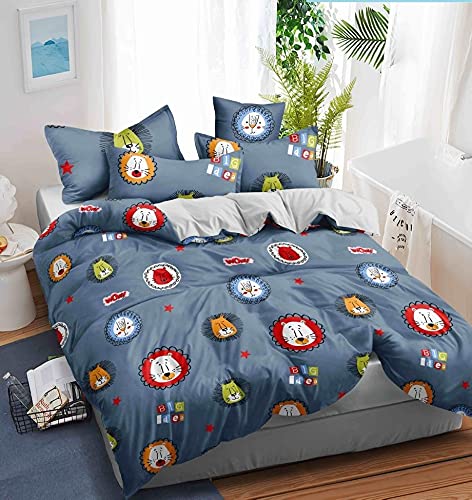 THE HOME STYLE Microfiber Soft Glace Cotton King Size Double Bed AC Comforter II Duvet ll Quilt ll Blanket for All Weather/Seasons_Lion (Kids Edition)