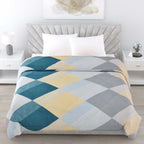 THE HOME STYLE 350TC Super Soft Glace Cotton AC Comforter King Size Double Bed with 1 Flat Bedsheet-90x100 Inch and 2 Pillow Cover ll 4Pc Bedding Set (Only Comforter, Light Iceberg Blue)
