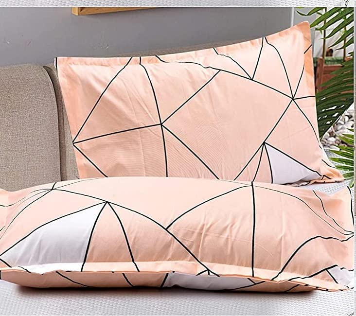 THE HOME STYLE Super Soft Glace Cotton Standard King Size Printed Pillow Covers ll Pillow Cases ll Set of 2 Piece- 18" x 28" Inches