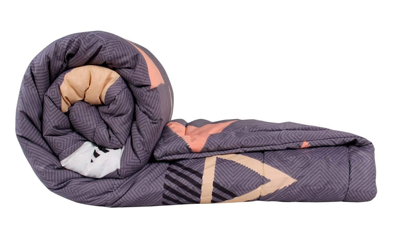 THE HOME STYLE Super Soft Glace Cotton King Size AC Comforter/Blanket/Duvet for Double Bed (Design 14)