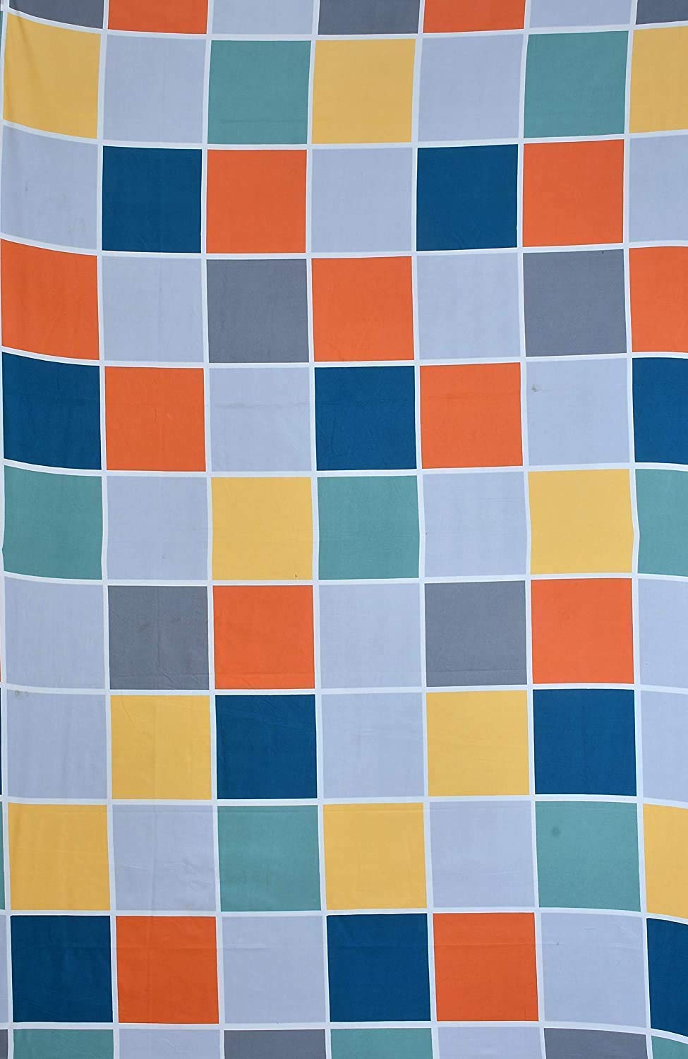 THE HOME STYLE Super Soft Glace Cotton Elegant Diwan Cover Set 8 Piece (1 Single Bedsheet, 2 Bolster Covers, 5 Cushion Covers) (Vibrant Checks)