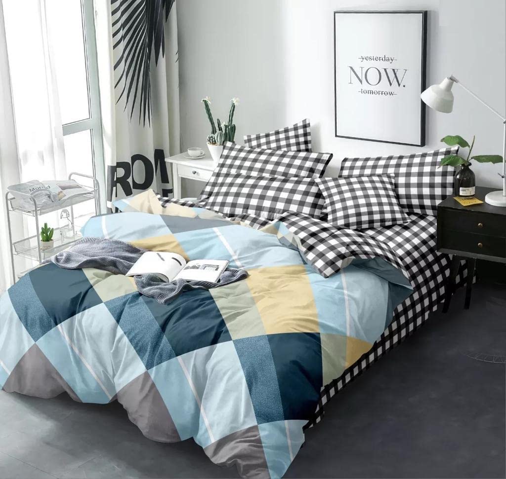 THE HOME STYLE Super Soft Glace Cotton King Size AC Comforter/Blanket/Duvet for Double Bed (Design 14)