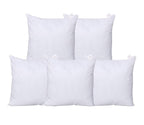 THE HOME STYLE Cotton Vaccum White Cushion Fillers (Set of 5)