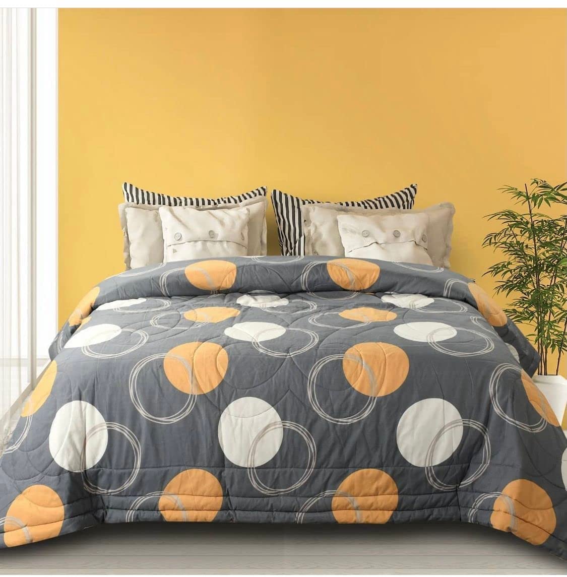 THE HOME STYLE Microfiber Reversible Single Bed AC Comforter ll Blanket ll Duvet, 60x90 Inches, 125GSM ll for All Weather/Seasons