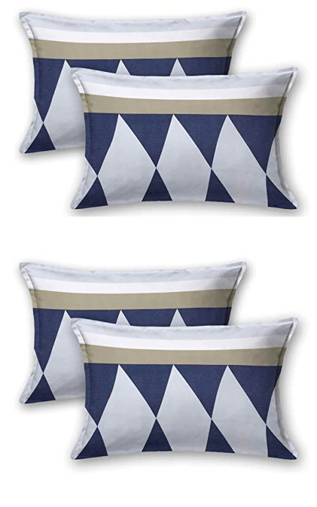 THE HOME STYLE Super Soft Glace Cotton Standard Size Printed Pillow Covers ll Pillow Cases ll Set Of 4 Piece- 18" x 28" Inches (Black Forest)