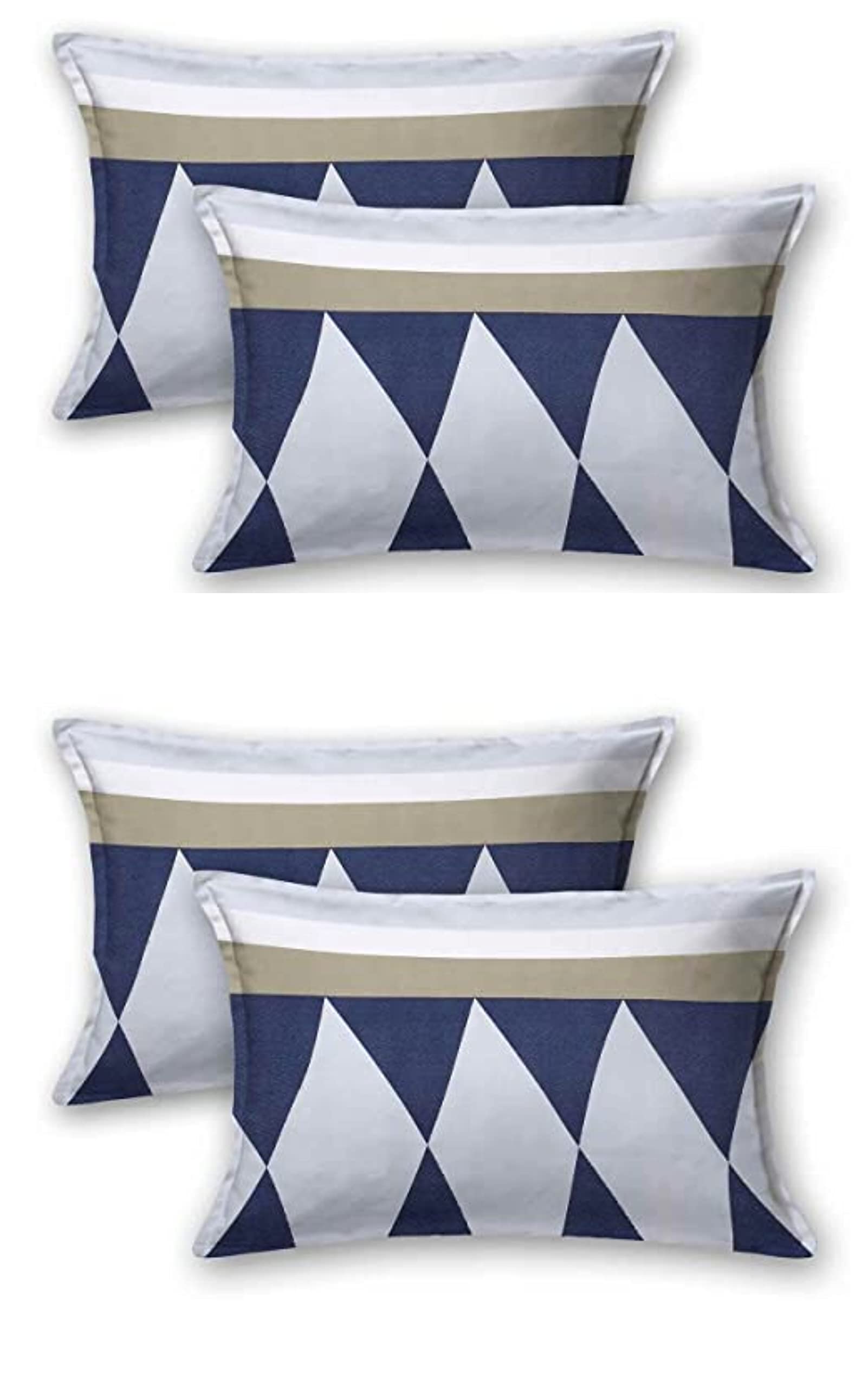 THE HOME STYLE Super Soft Glace Cotton Standard Size Printed Pillow Covers ll Pillow Cases ll Set Of 4 Piece- 18" x 28" Inches (Black Forest)