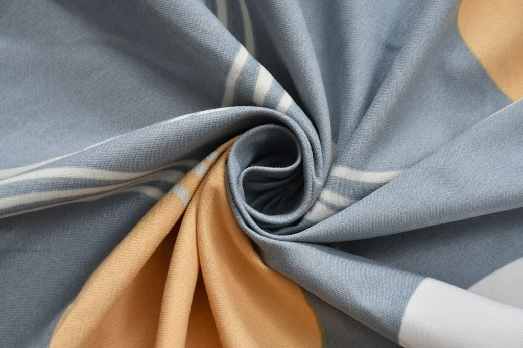 THE HOME STYLE Cotton Feel Glace Cotton Elastic Fitted Printed King Size Double Bed Bedsheet with 2 Pillow Cover (72"x78", Slate Grey)