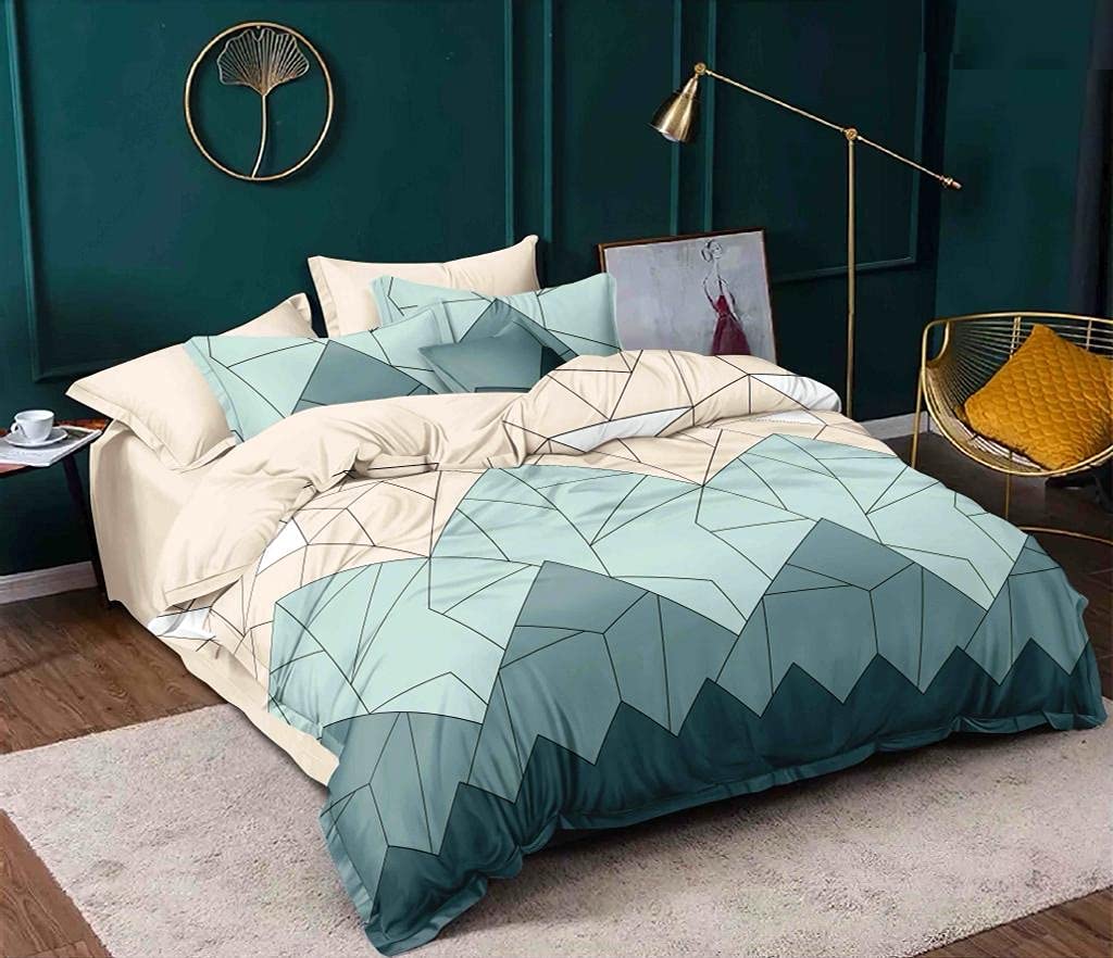 THE HOME STYLE 200TC Soft Glace Cotton King Size Duvet Cover II Razai Cover II Quilt Cover II Dohar for Double Bed with Zipper 90x100 inch