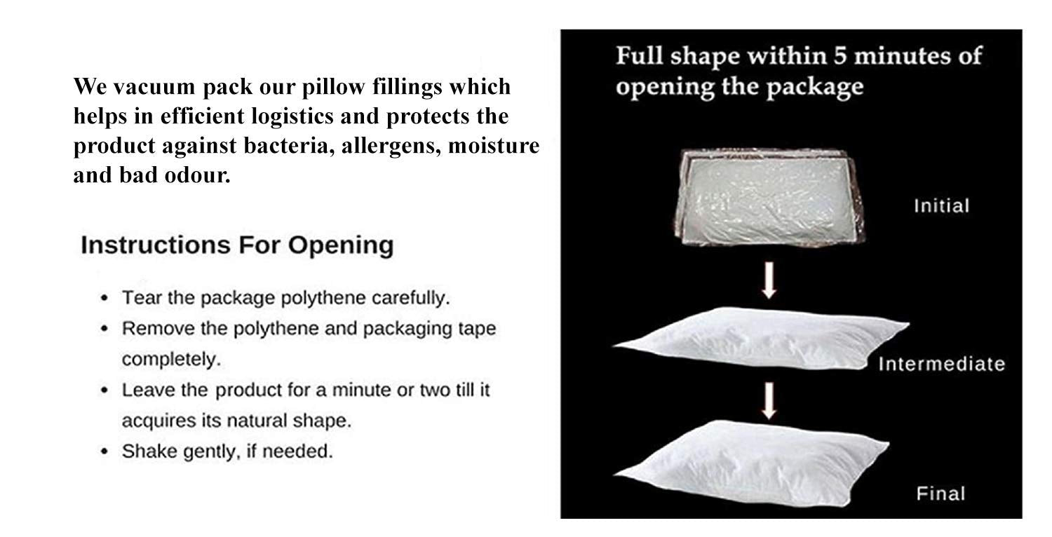 THE HOME STYLE Cotton Vaccum White Cushion Fillers (Set of 4)