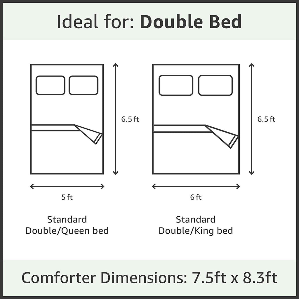 THE HOME STYLE 350TC Super Soft Glace Cotton AC Comforter King Size Double Bed with 1 Flat Bedsheet-90x100 Inch and 2 Pillow Cover ll 4Pc Bedding Set (Comforter with Bedsheet, Mosaic Abstract)