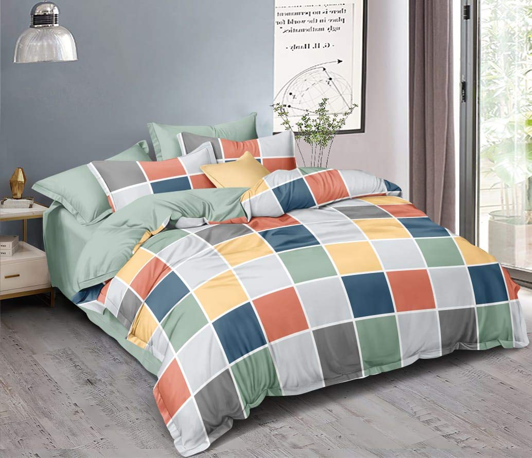 THE HOME STYLE Super Soft Glace Cotton King Size AC Comforter/Blanket/Duvet for Double Bed (Design 14)
