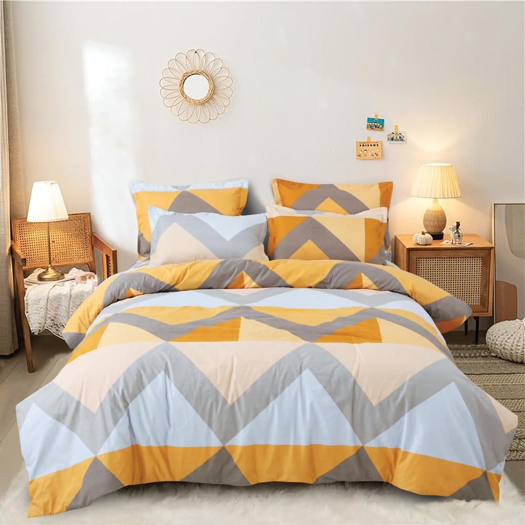 THE HOME STYLE 200TC Soft Glace Cotton King Size Duvet Cover II Razai Cover II Quilt Cover II Dohar for Double Bed with Zipper 90x100 inch