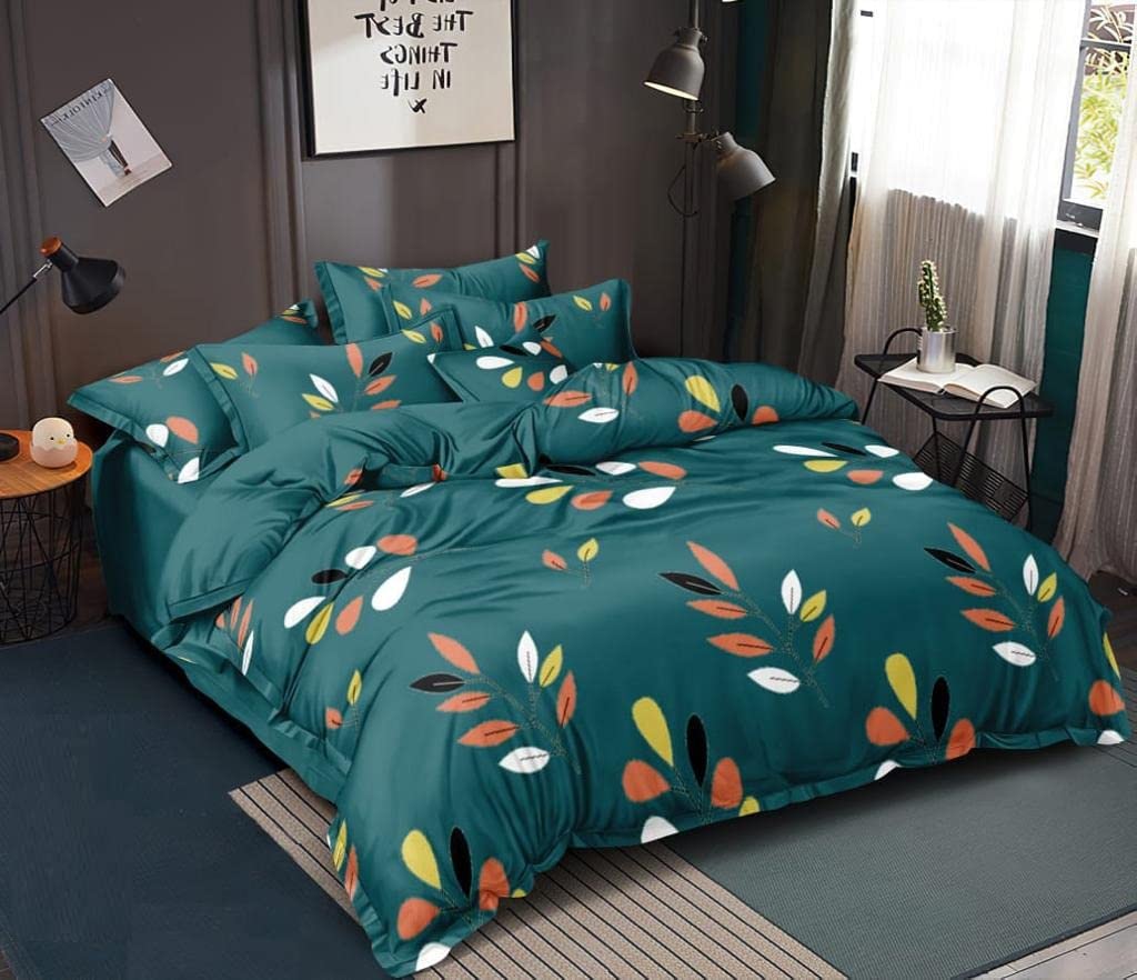 THE HOME STYLE 200TC Soft Glace Cotton King Size Duvet Cover II Razai Cover II Quilt Cover II Dohar for Double Bed with Zipper 90x100 inch