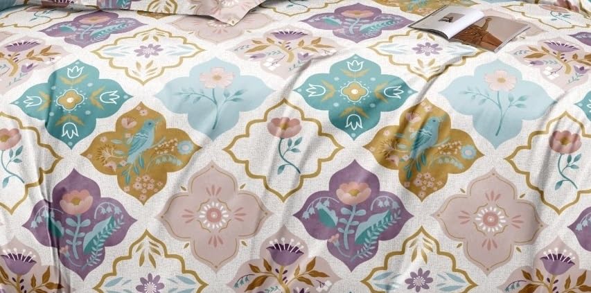 THE HOME STYLE Super Soft Glace Cotton King Size AC Comforter ll Blanket ll Duvet Double Bed for All Weather/Seasons (Design 35) (Only Comforter)