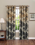 THE HOME STYLE Supersoft Printed Cotton Brushed Microfiber Eyelet Door Curtains 4x7 Feet (48x84 Inches) Grommet Curtains for Living Room (Casper Spring) (4x7 Feet, Door Curtains) (Pack of 3)