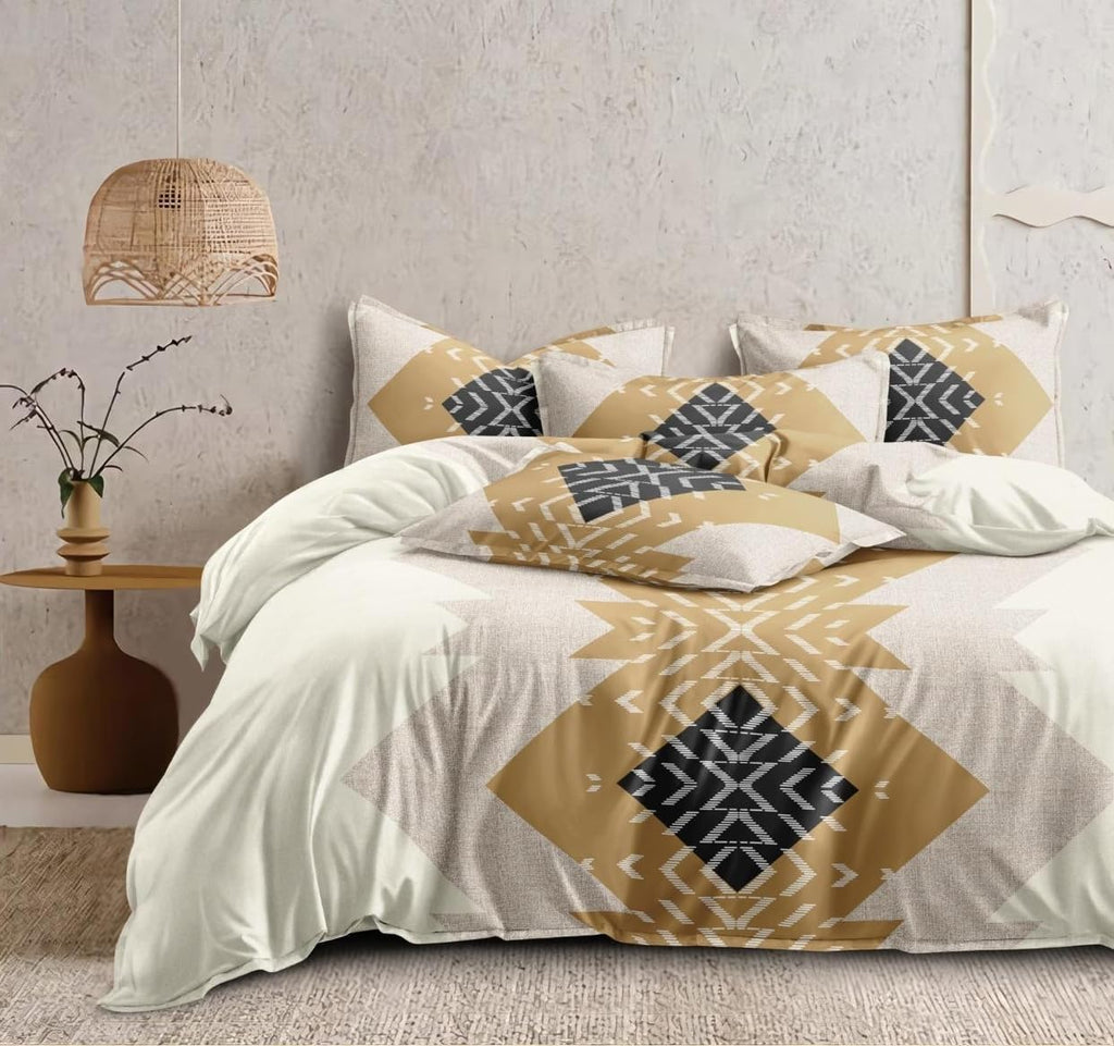THE HOME STYLE XXL Microfiber Soft Cotton Super King Size Bedsheet for Double Bed, King Size 108 Inches X 108 Inches with 2 Large Size Pillow Covers Without Joint
