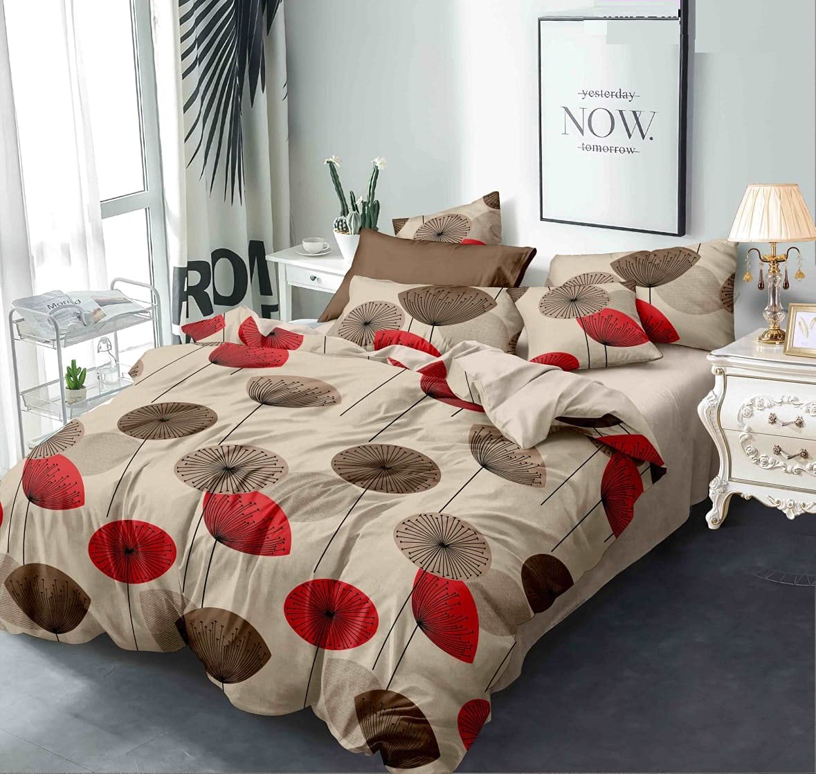 THE HOME STYLE 200TC Soft Glace Cotton King Size Duvet Cover II Razai Cover II Quilt Cover II Dohar for Double Bed with Zipper 90x100 inch
