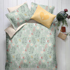 THE HOME STYLE Super Soft Glace Cotton King Size AC Comforter ll Blanket ll Duvet with 1 King Size Elastic Fitted Bedsheet 72"x78" Inch and 2 Pillow Cover (Pack of 4, Hydrangea Bloom)