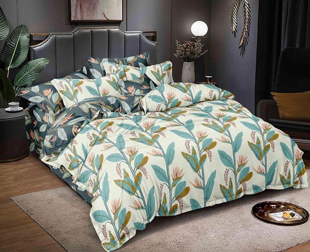 THE HOME STYLE 200TC Soft Glace Cotton King Size Duvet Cover II Razai Cover II Quilt Cover II Dohar for Double Bed with Zipper 90x100 inch