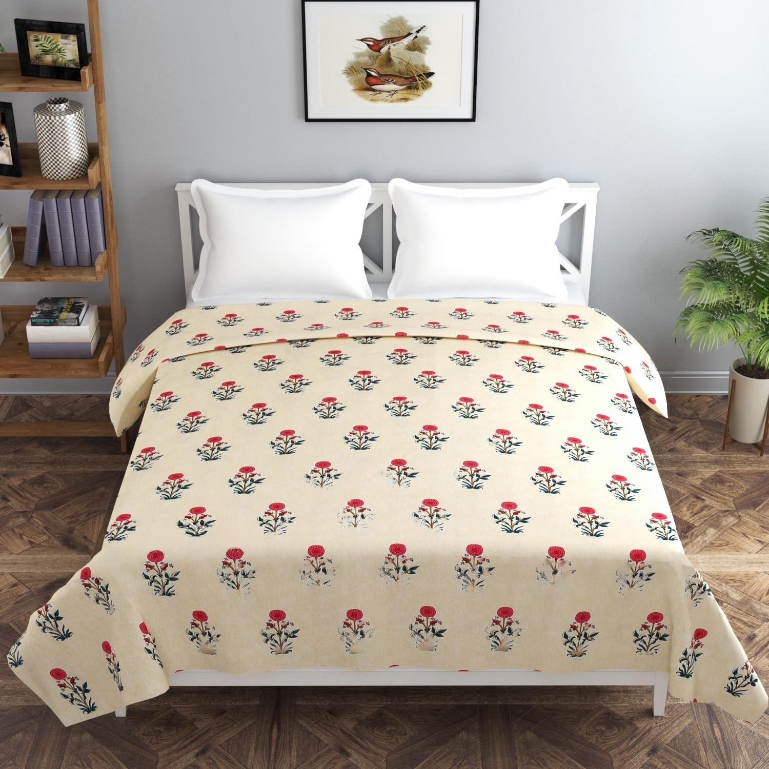 THE HOME STYLE 200TC Soft Glace Cotton King Size Duvet Cover II Razai Cover II Quilt Cover II Dohar for Double Bed with Zipper 90x100 inch