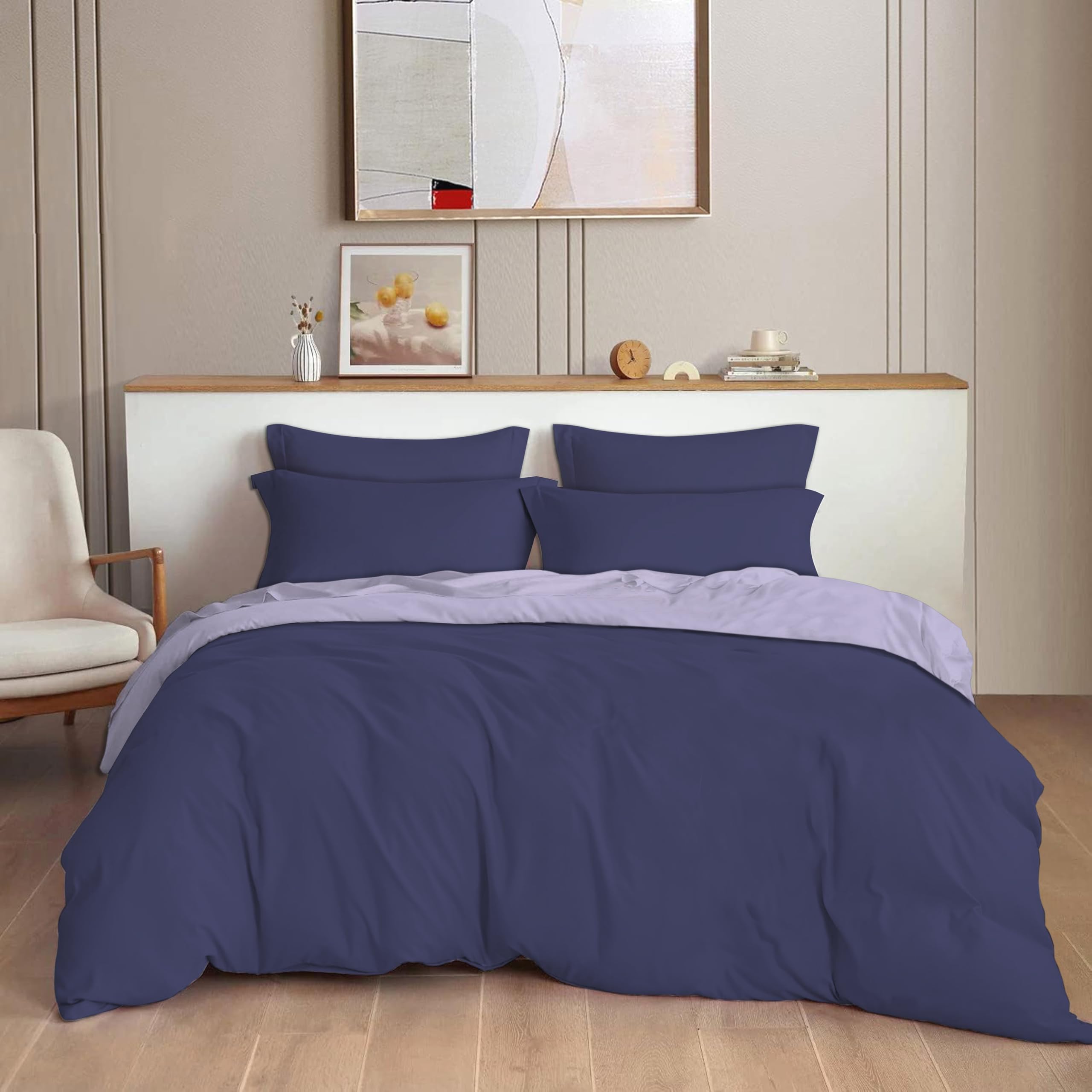 THE HOME STYLE 200TC Soft Glace Cotton King Size Duvet Cover II Razai Cover II Quilt Cover II Dohar for Double Bed with Zipper 90x100 inch