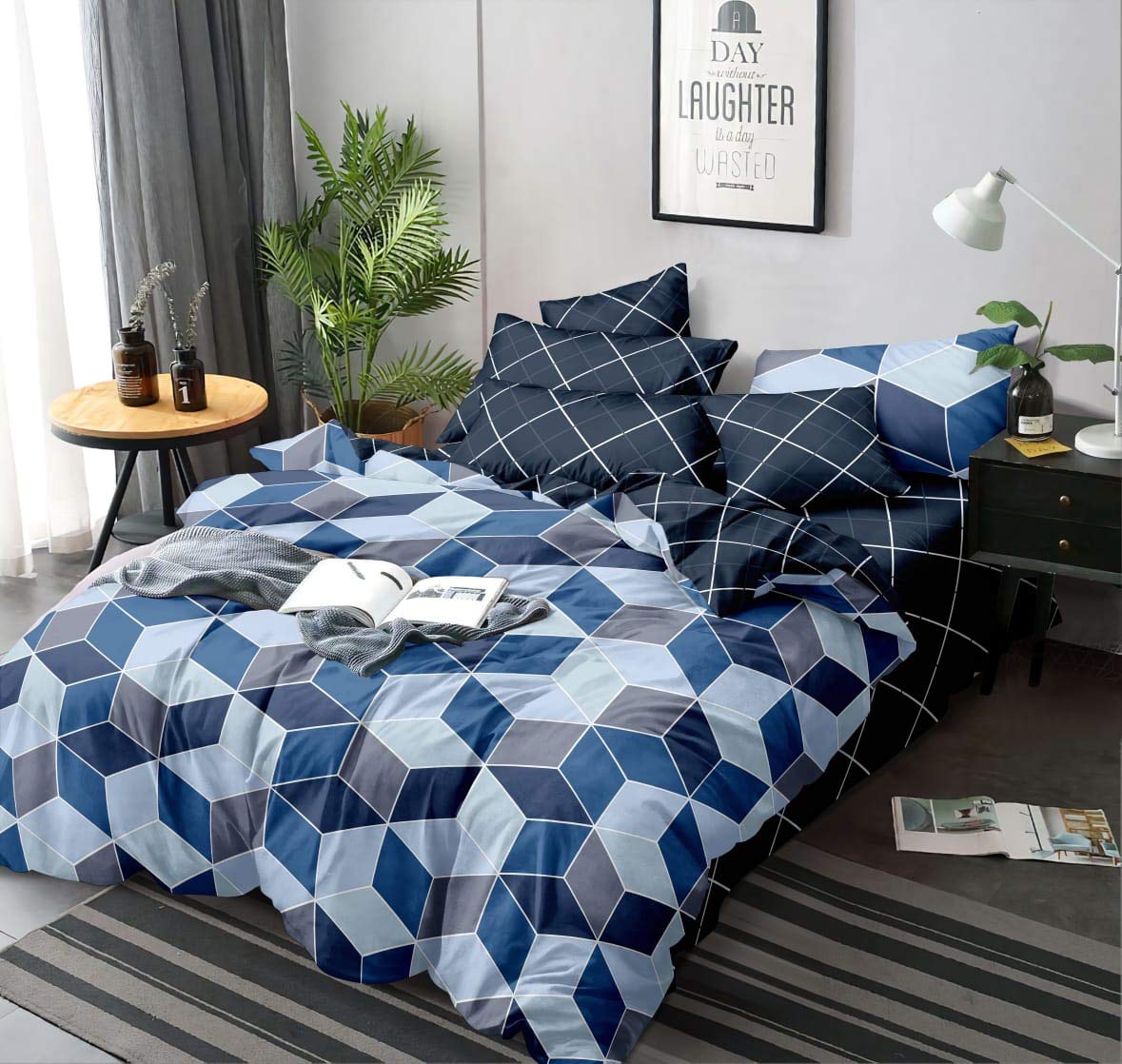 THE HOME STYLE Super Soft Glace Cotton King Size AC Comforter/Blanket/Duvet for Double Bed (Design 14)