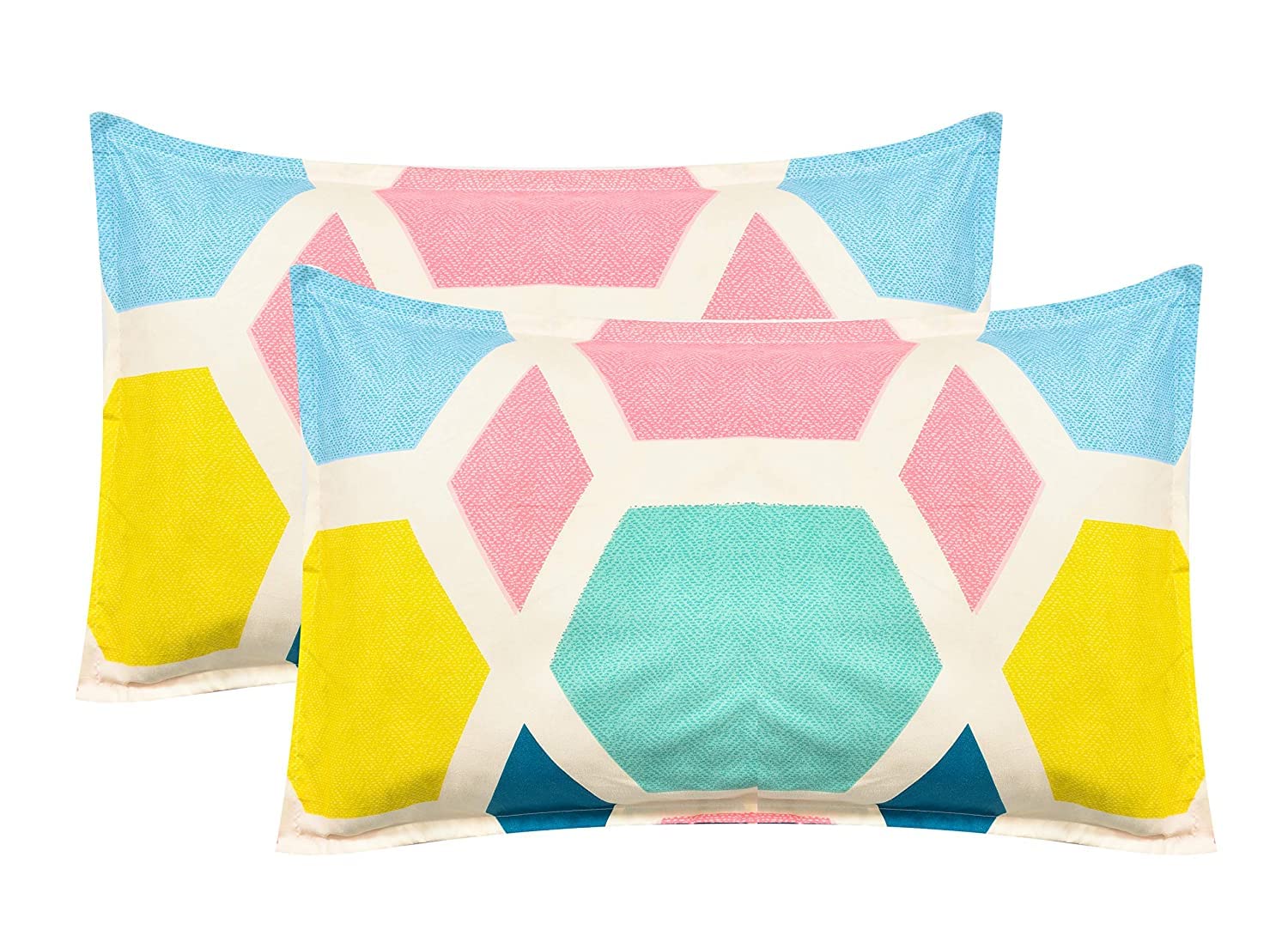 THE HOME STYLE Super Soft Glace Cotton Standard King Size Printed Pillow Covers ll Pillow Cases ll Set of 2 Piece- 18" x 28" Inches