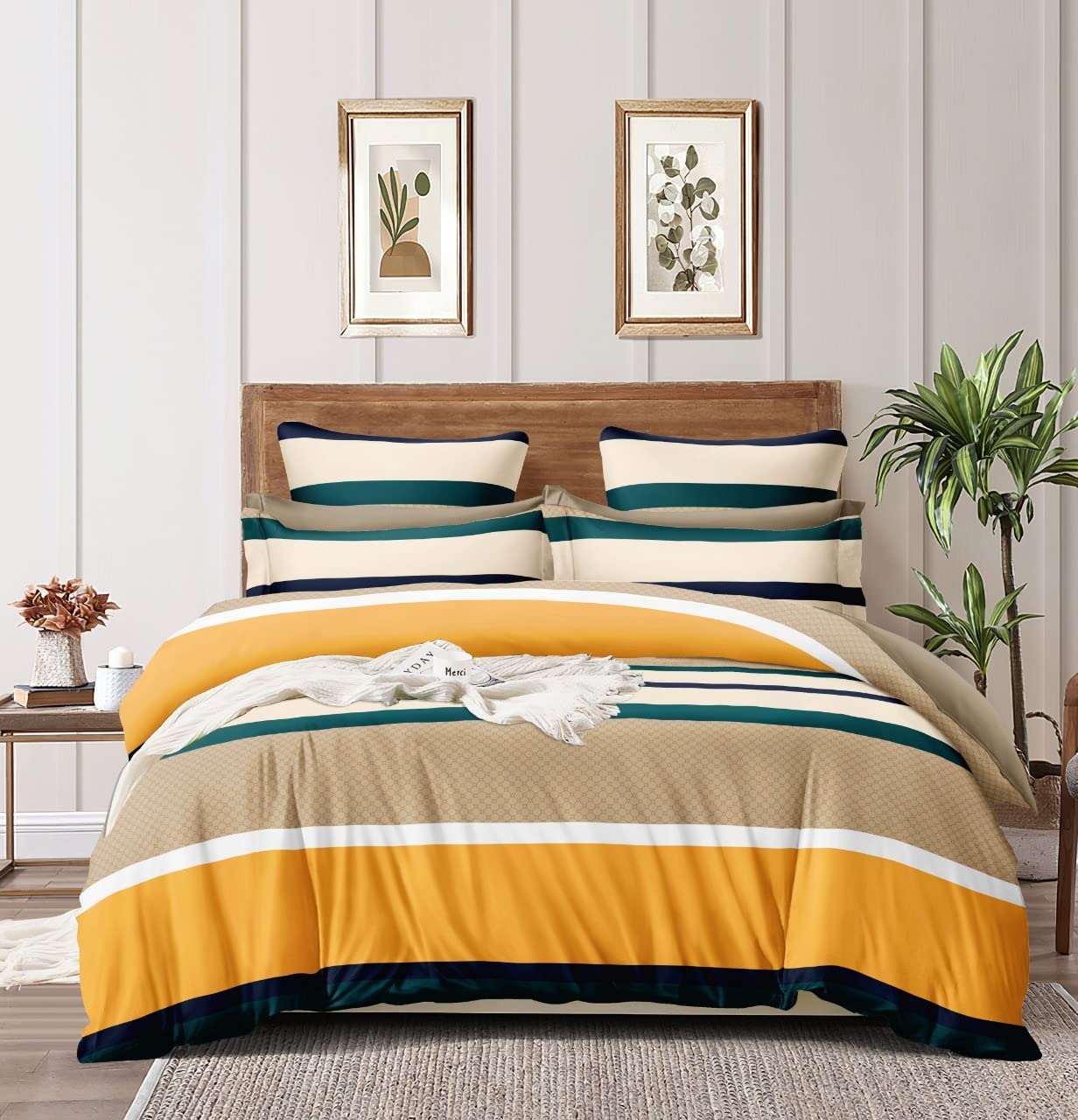 THE HOME STYLE Super Soft Glace Cotton King Size Double Bed AC Comforter ll Blanket ll Duvet for All Seasons/Weathers (Pack of 1) (Butterscotch)
