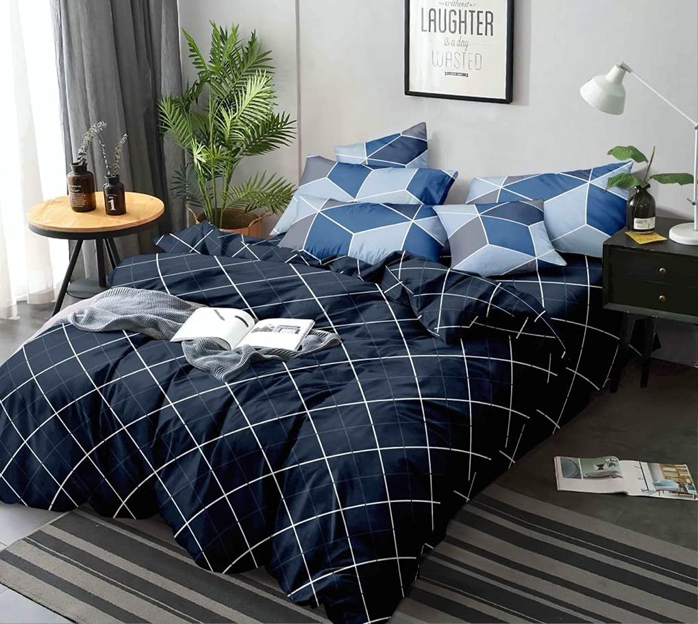 THE HOME STYLE 200TC Soft Glace Cotton King Size Duvet Cover II Razai Cover II Quilt Cover II Dohar for Double Bed with Zipper 90x100 inch