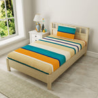 THE HOME STYLE XXL Microfiber Soft Cotton Super King Size Bedsheet for Double Bed, King Size 108 Inches X 108 Inches with 2 Large Size Pillow Covers Without Joint
