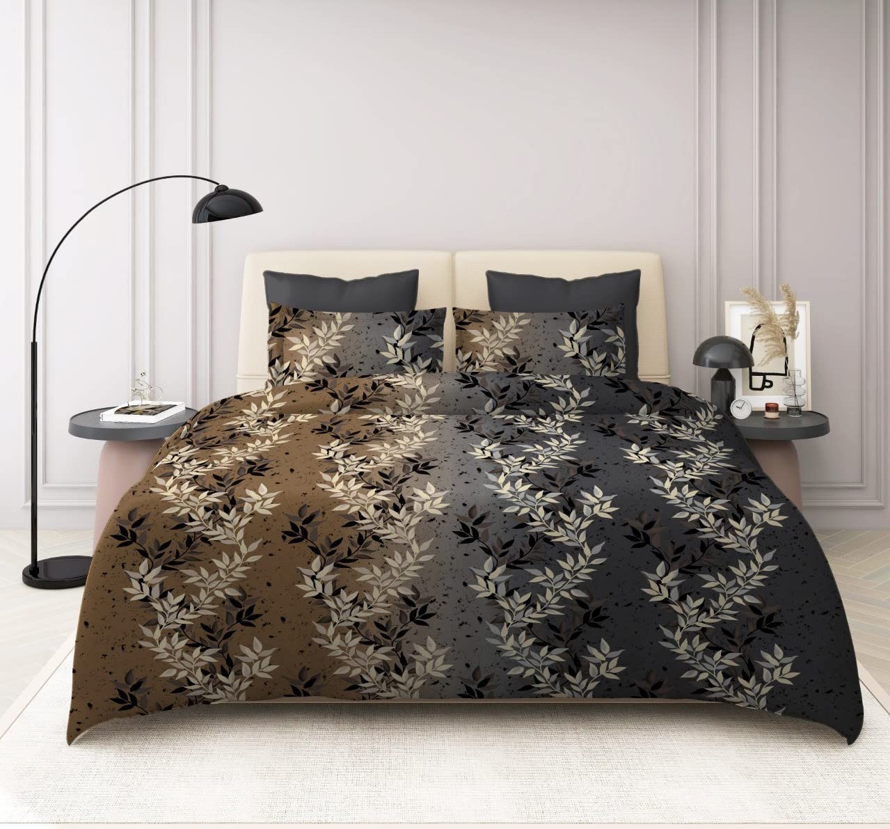 THE HOME STYLE Super Soft Glace Cotton King Size Double Bed AC Comforter ll Blanket ll Duvet for All Seasons/Weathers II 300 TC, (Pack of 1, Cocoa Brown) (Only Comforter)