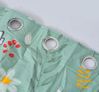 THE HOME STYLE Supersoft Printed Cotton Brushed Microfiber Eyelet Door Curtains 4x7 Feet (48x84 Inches) Grommet Curtains for Living Room (Pastel Bloom) (4x7 Feet, Door Curtains) (Pack of 2)