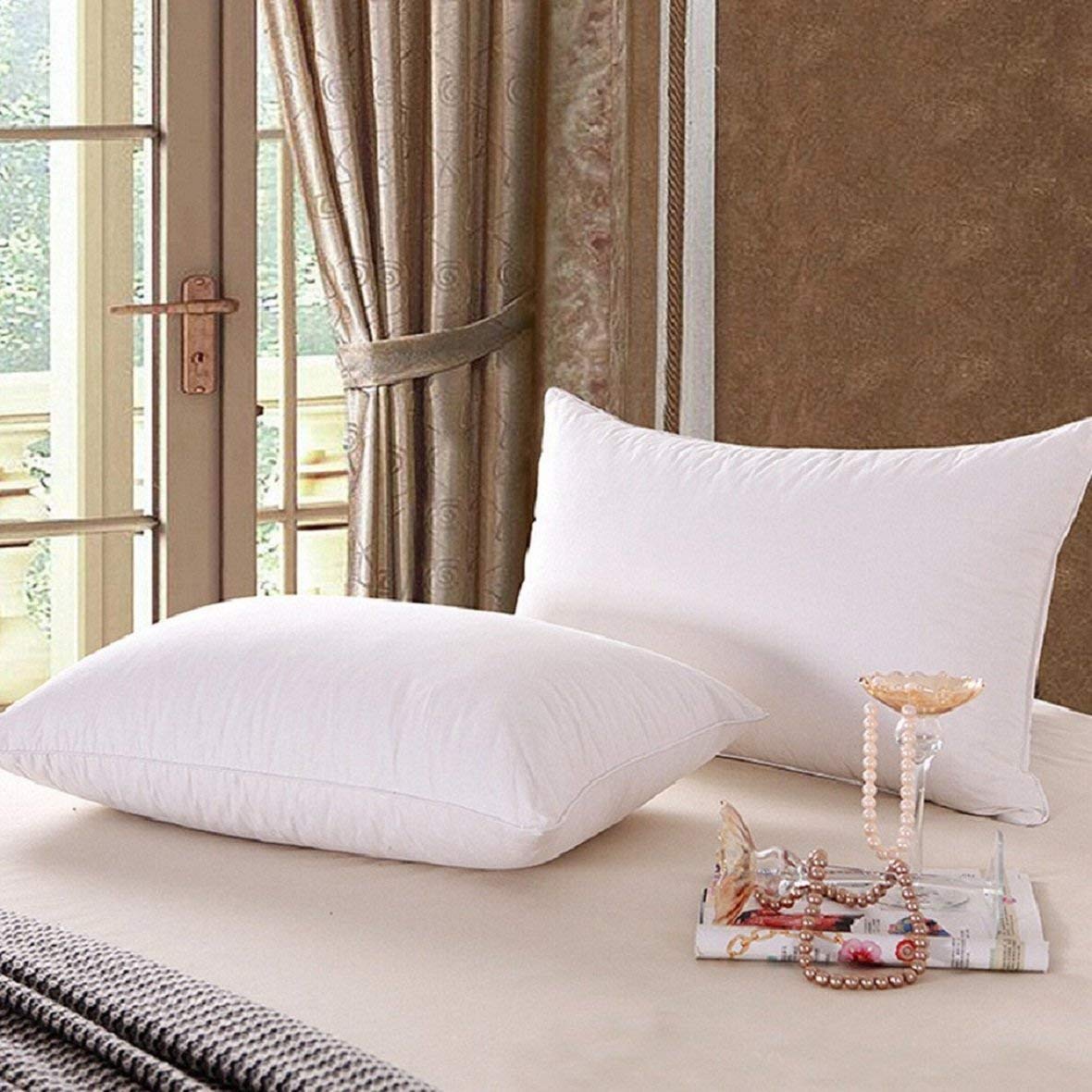 THE HOME STYLE Cotton Vaccum White Cushion Fillers (Set of 2)